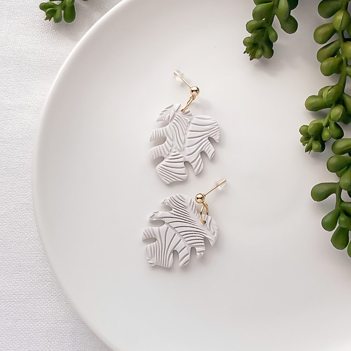Edgy Handmade Monstera Leaf Earrings – Boho Chic Statement Jewelry for Bold Fashion