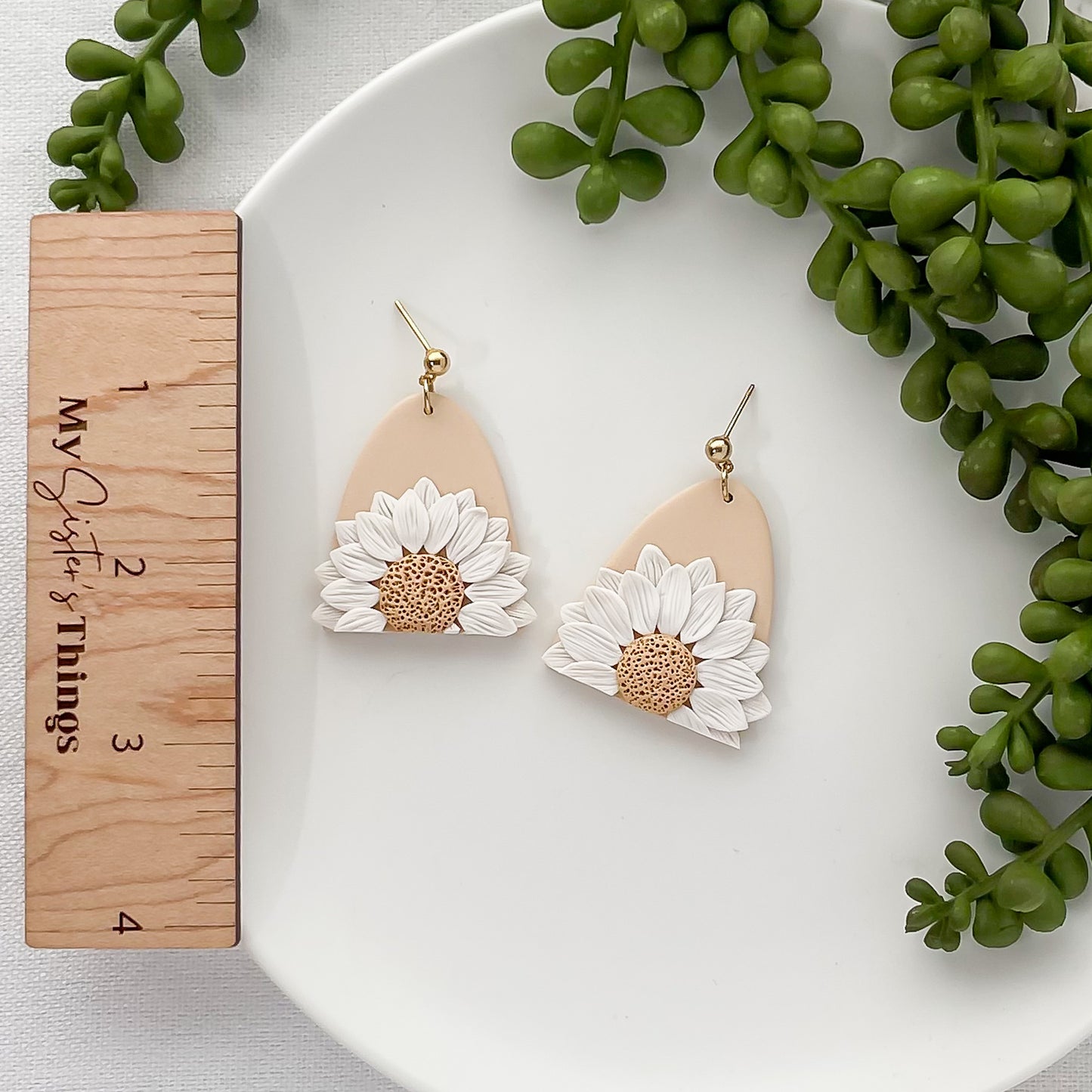 Edgy Bold Daisy Handmade Earrings - Unique Statement Jewelry | Boho Chic & Artisan Earrings