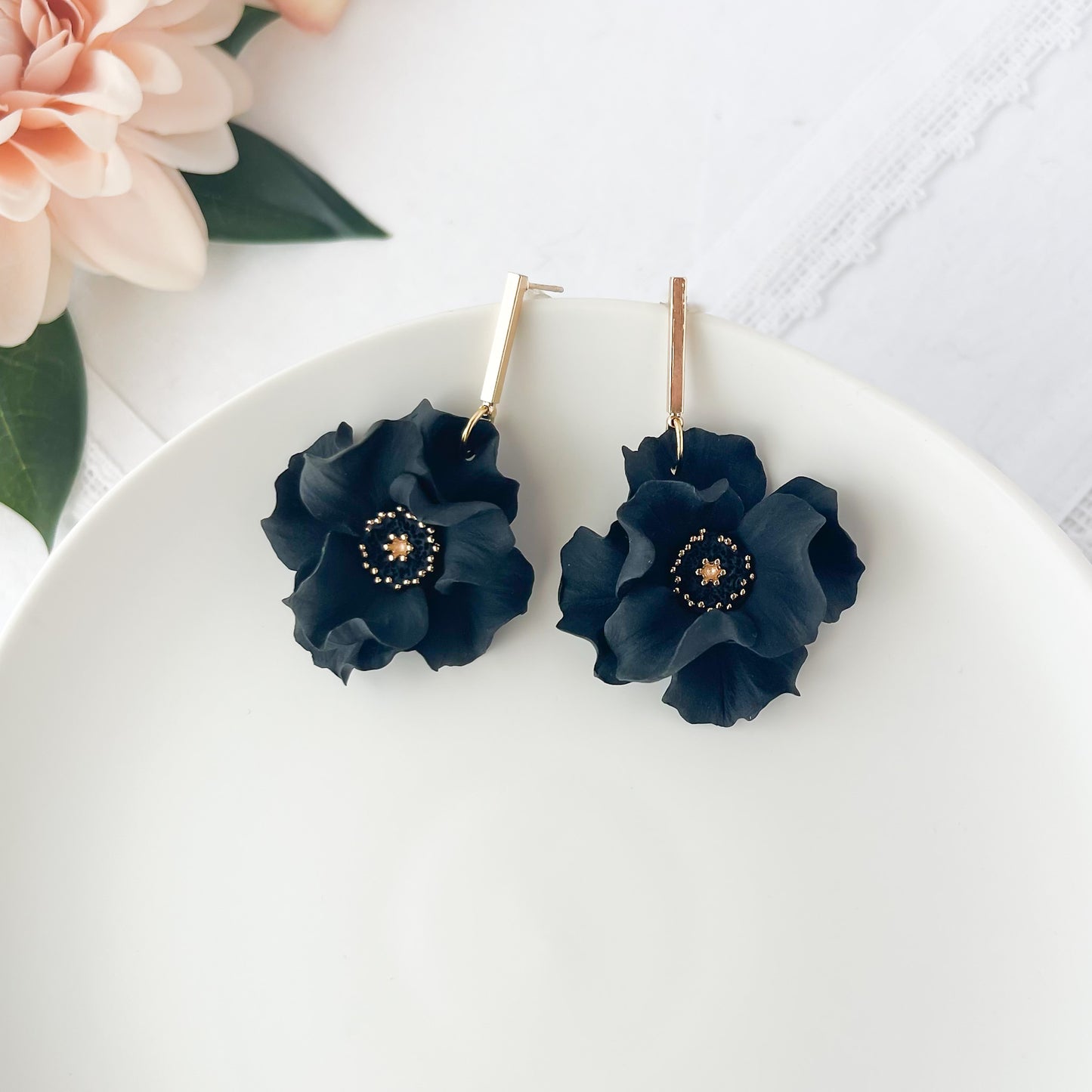 Handmade Flower Earrings | Unique Boho Chic Statement Earrings | Bold Artisan Jewelry