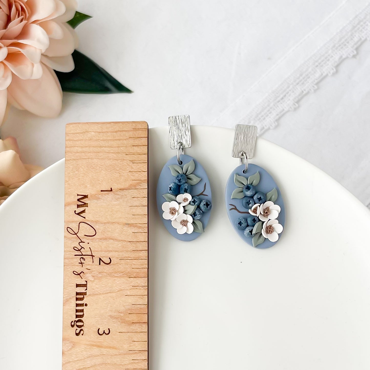 Edgy Handmade Blueberry Earrings - Unique Boho Chic Statement Earrings for Women, Artisan Metal Designs