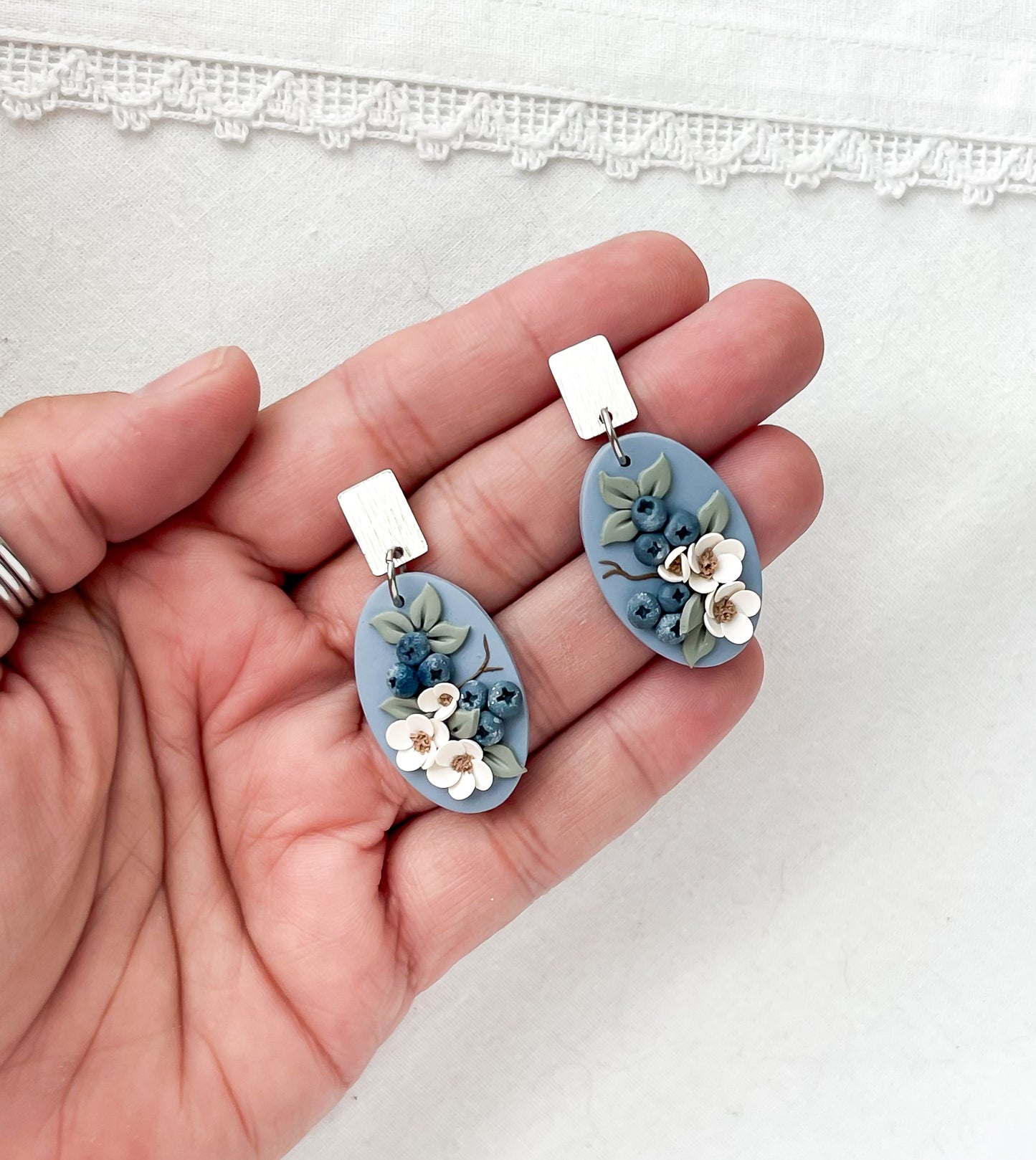 Edgy Handmade Blueberry Earrings - Unique Boho Chic Statement Earrings for Women, Artisan Metal Designs