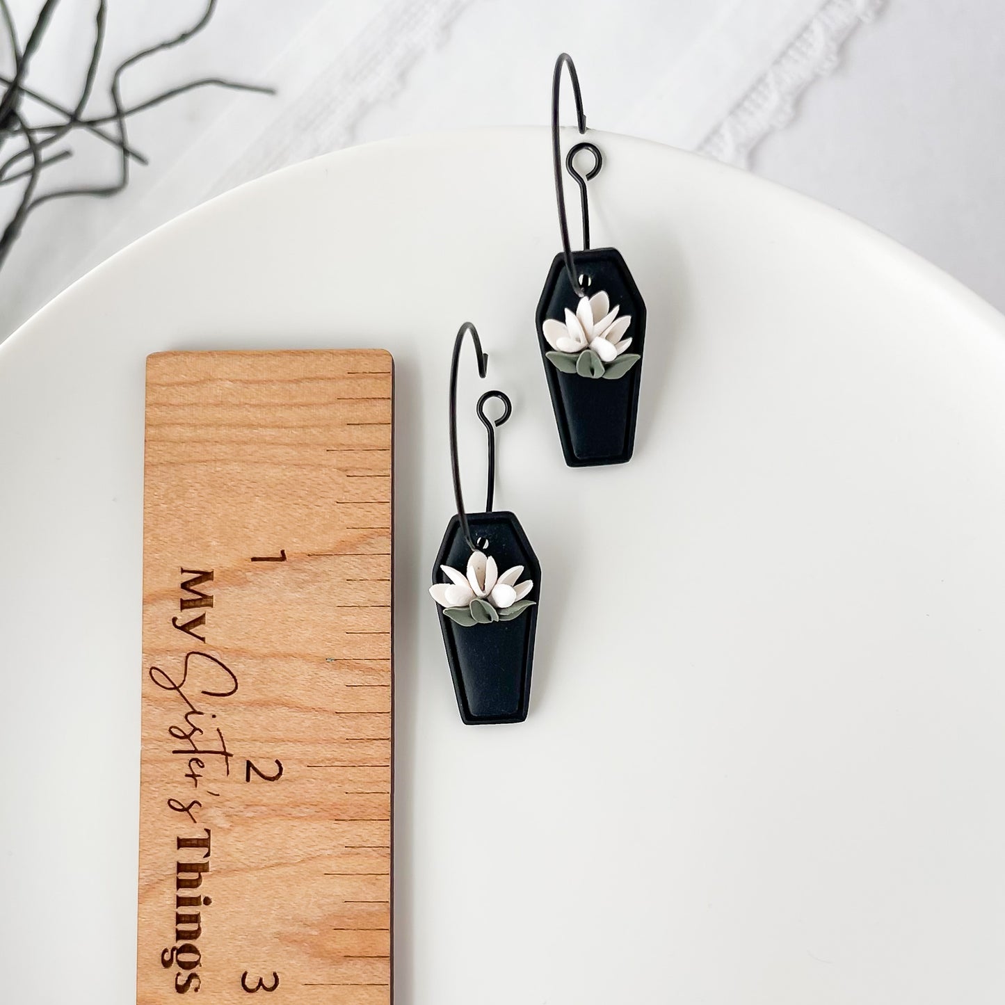 Edgy Handmade Coffin Hoop Earrings | Unique Statement Jewelry | Boho Chic Alternative Design