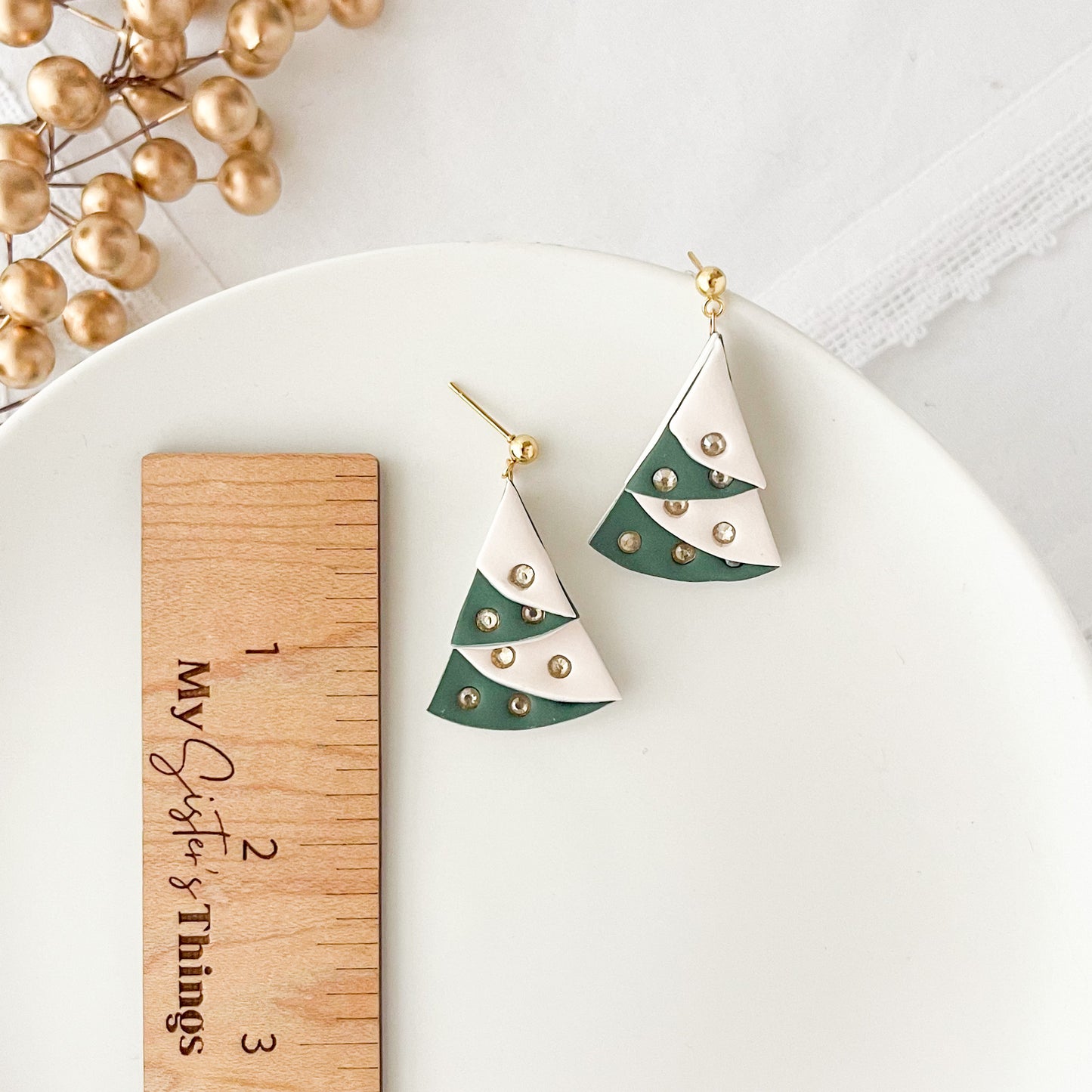 Rhinestone Christmas Earrings