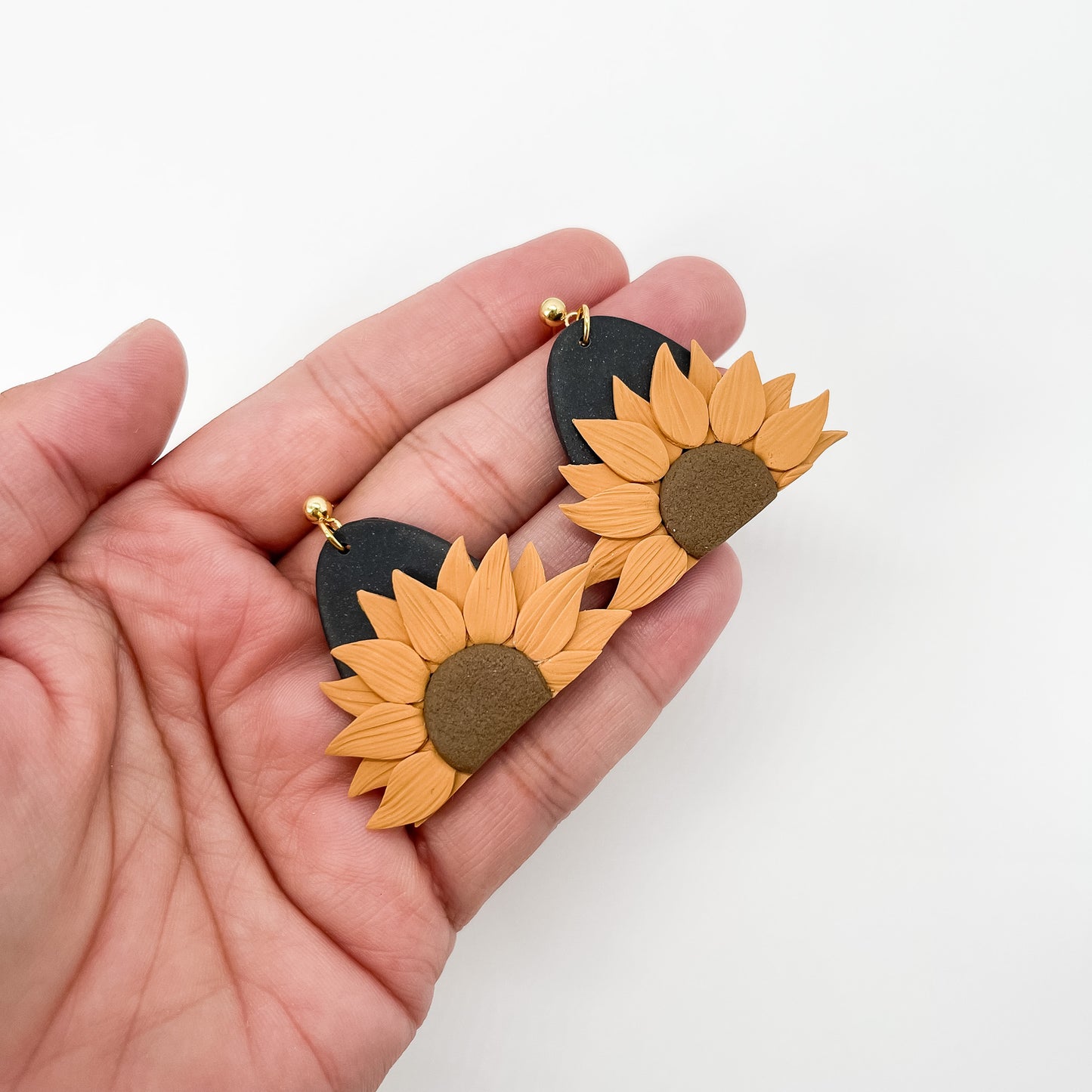 Edgy Handmade Sunflower Hoop Earrings | Unique Artisan-Made Statement Jewelry | Boho Chic, Bold & Trendy Designs