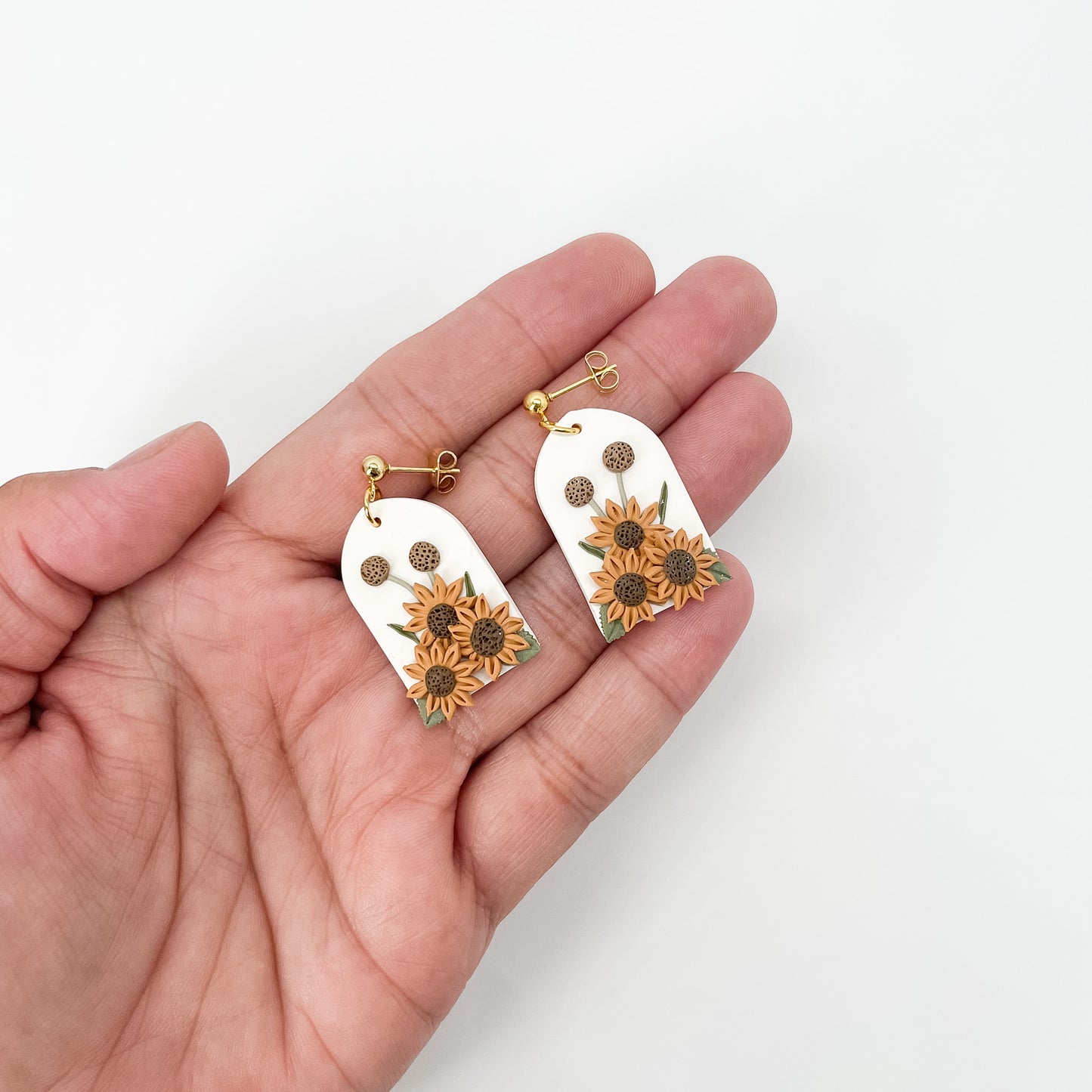 Edgy Handmade Sunflower Statement Earrings | Unique Boho Chic Jewelry – Lightweight, Hypoallergenic, and Fashion-Forward