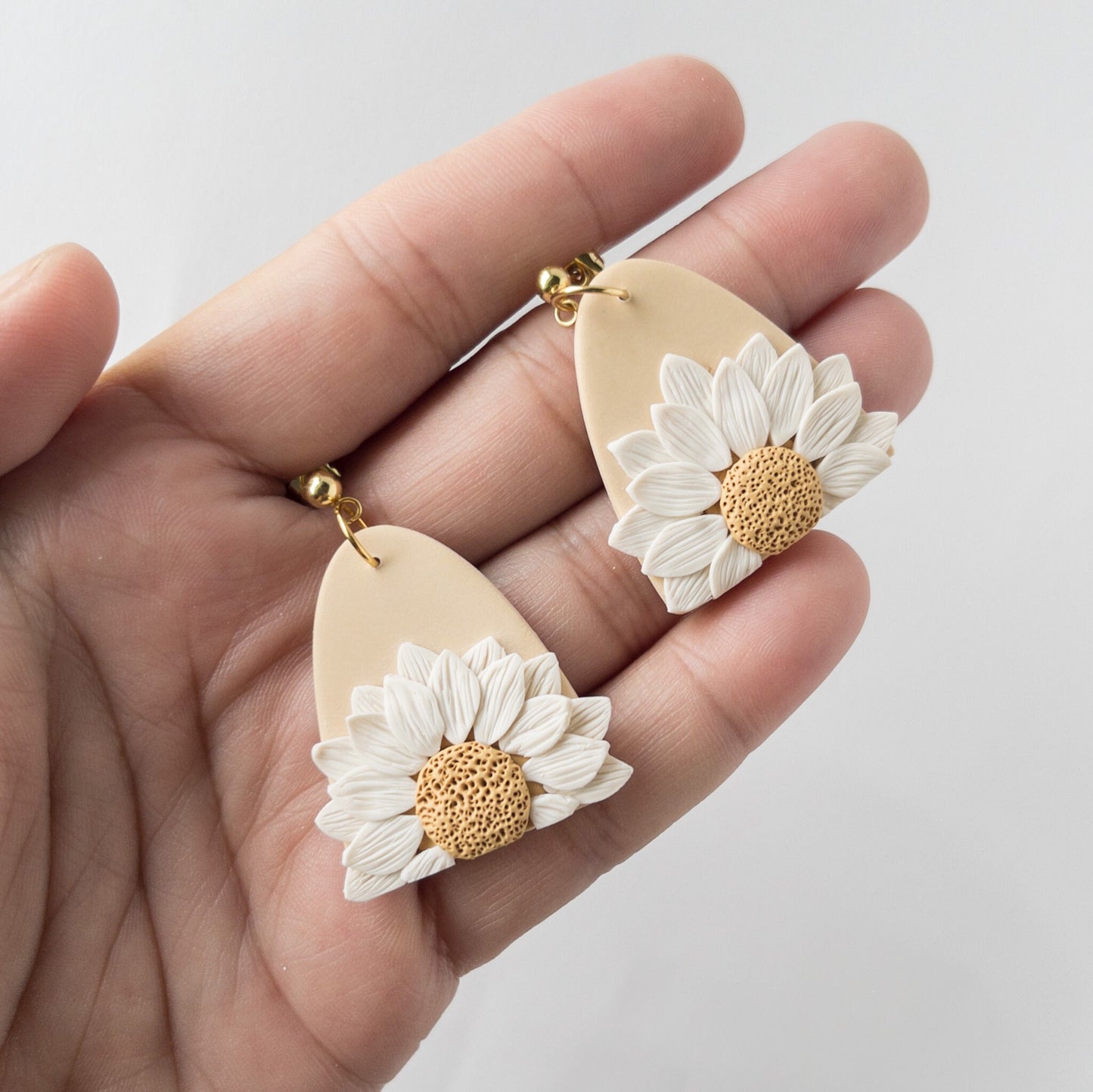 Edgy Bold Daisy Handmade Earrings - Unique Statement Jewelry | Boho Chic & Artisan Earrings