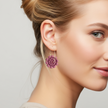 Lightweight Polymer Clay Dangle Earrings | Handmade Statement Hoops | Surgical Steel Hypoallergenic Jewelry
