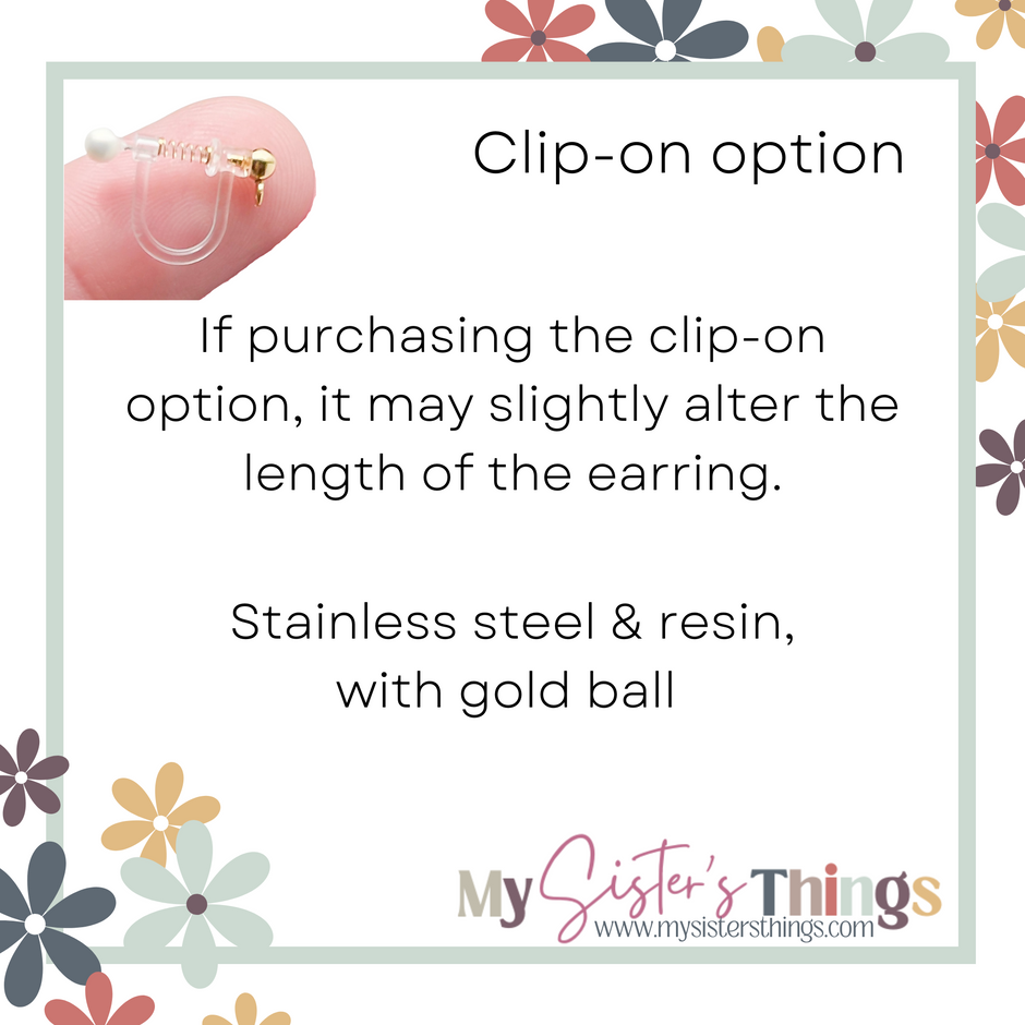 Modern Dangle Earrings | Handmade Polymer Clay Jewelry | Geometric Clip-On Earrings