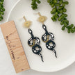 Bold Handmade Black Snake Earrings | Unique Edgy Statement Jewelry | Boho Chic Clip-On Earrings Option