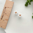 Dainty Daisy Puffy Studs | Handmade Polymer Clay Jewelry | Whimsical Floral Stud Earrings