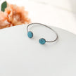 Polymer Clay Faux Turquoise Stainless Steel Bracelet