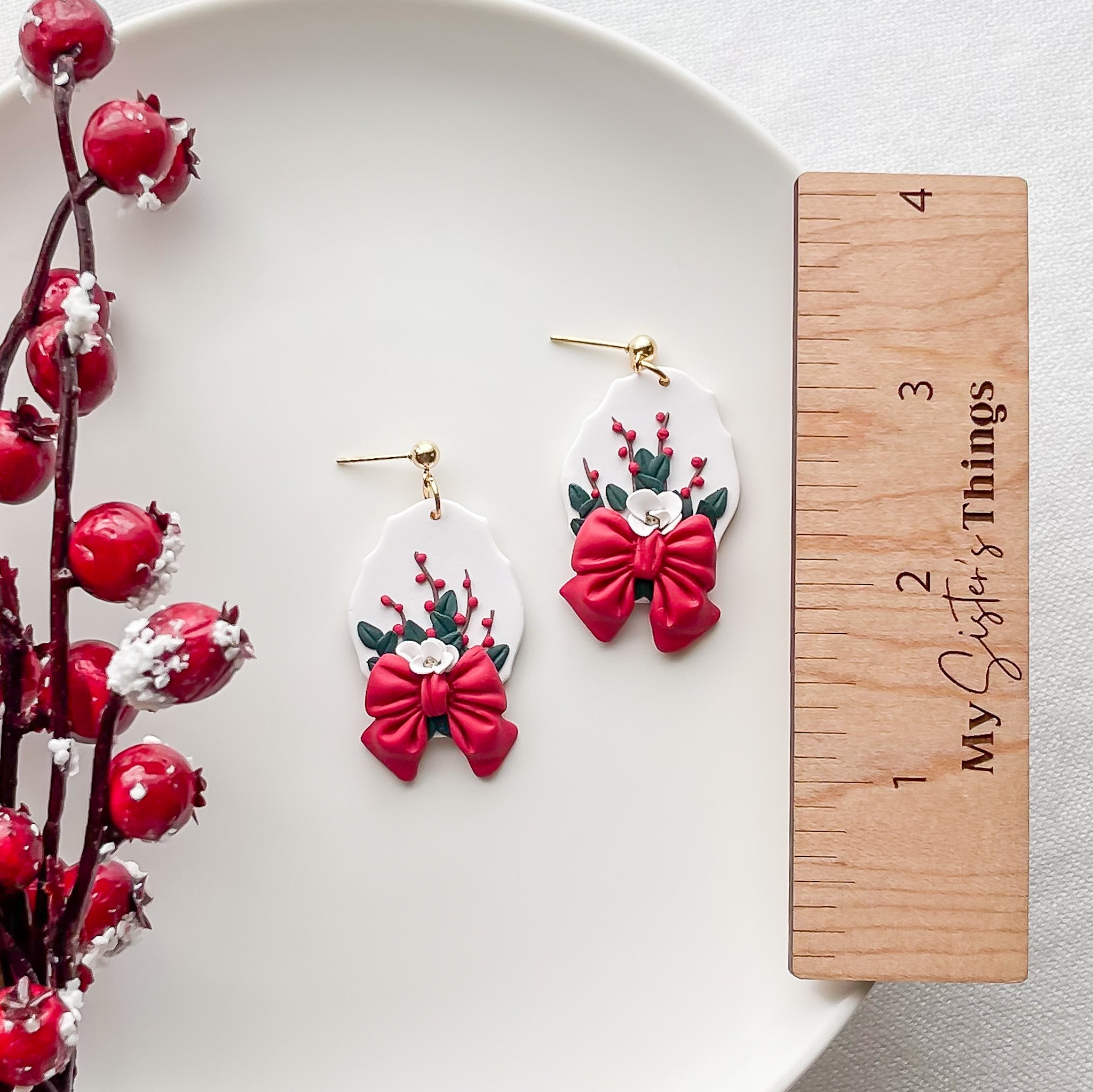 Christmas Floral Dangles