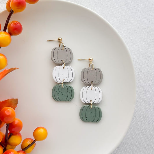 Green Triple Stack Pumpkins
