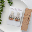 Floral Dangle Earrings | Cottagecore Polymer Clay Jewelry | Hypoallergenic Accessories | Clip-On Earrings Option