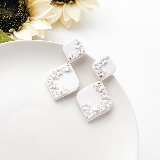 Handcrafted Cascading Flowers Statement Earrings | Boho Chic & Edgy Design | Artisan-Made Metal Jewelry