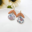 Boho Chic Floral Handmade Statement Earrings | Vintage Style Drop Earrings | Unique Polymer Clay Earrings For Women | Clip-On Earrings
