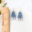 Dangle Geometric Earrings | Lightweight Handmade Statement Jewelry | Polymer Clay Clip-On