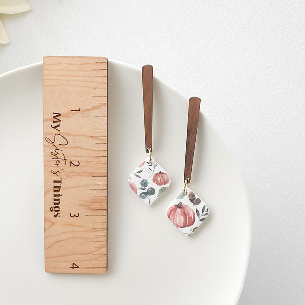 Handmade Edgy Pumpkin Earrings – Unique Fall Statement Jewelry, Boho Chic & Artisan-Made