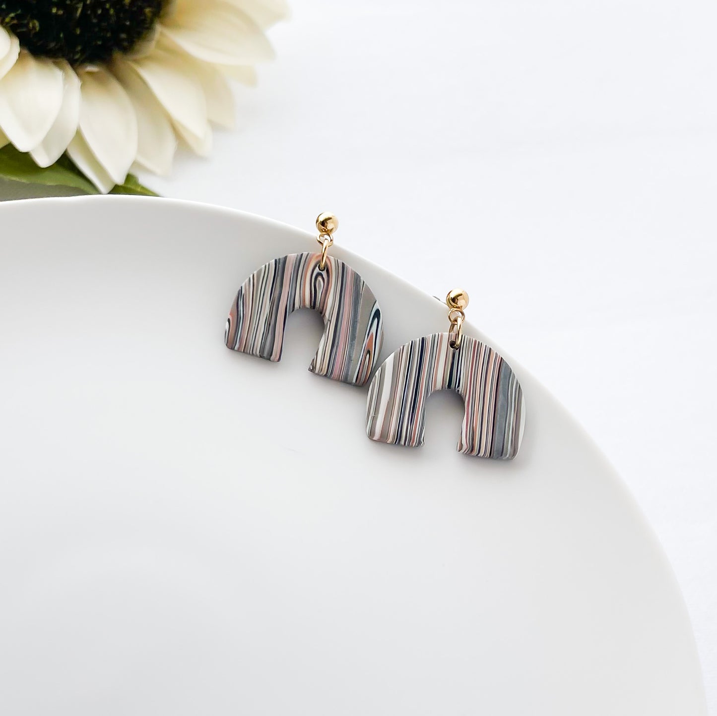 Boho Chic Rainbow Swirls: Unique Handmade Statement Earrings | Artisan-Made, Limited Edition