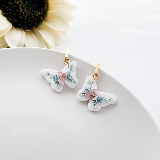 Handmade Edgy Butterfly Earrings | Unique Statement Jewelry | Artisan Metal Clip-Ons | Boho Chic Design