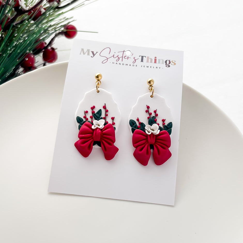Christmas Floral Dangles