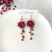 Poinsettia Christmas Earrings | Lightweight Polymer Clay Jewelry | Handmade Hypoallergenic Earrings | Whimsical Clip On Earrings Option