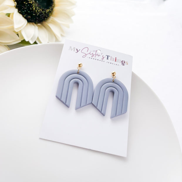 Lavender Falls Handmade Earrings | Unique, Boho Statement Jewelry | Arch Earrings