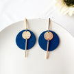 Modern Dangle Earrings | Handmade Polymer Clay Jewelry | Geometric Clip-On Earrings