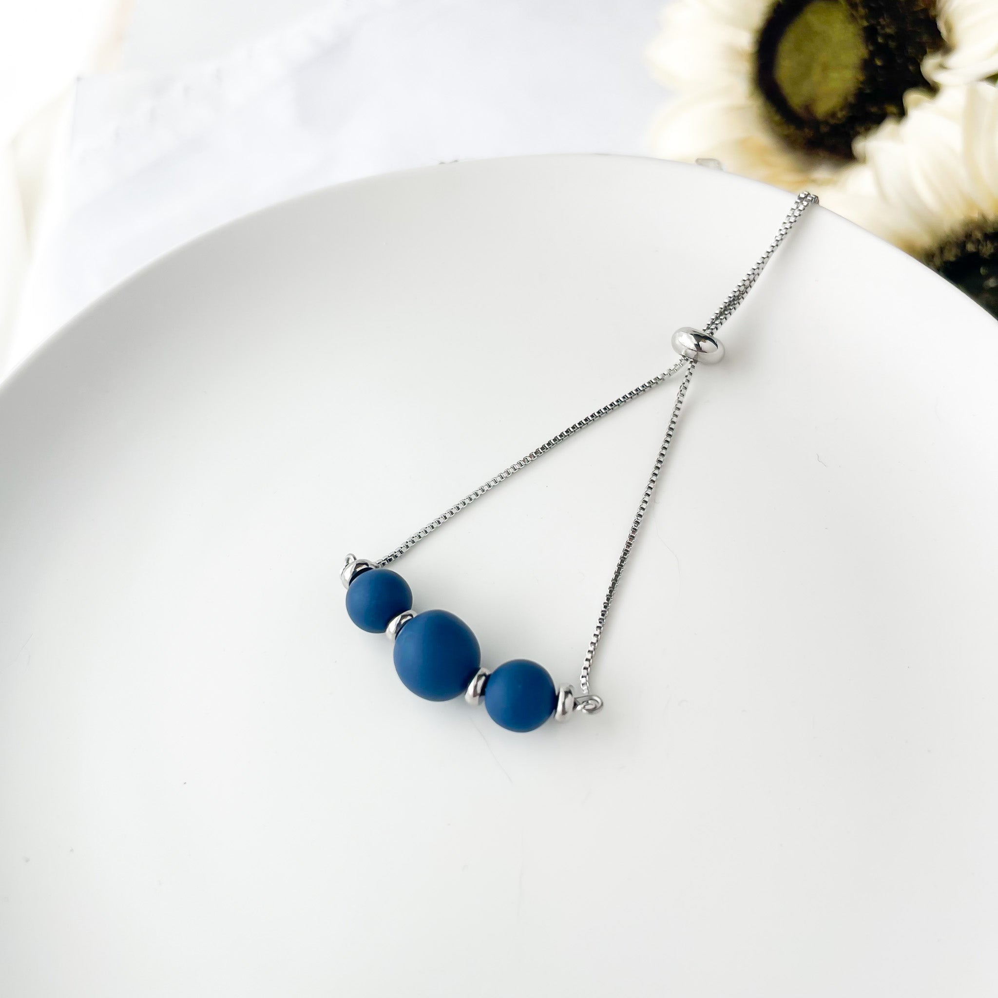 Polymer Clay Bead Gold Filled Slider Bracelet