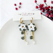 Poinsettia Christmas Earrings | Lightweight Polymer Clay Jewelry | Handmade Hypoallergenic Earrings | Whimsical Clip On Earrings Option