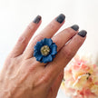 Poppy Floral Ring (Adjustable)