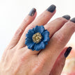 Poppy Floral Ring (Adjustable)