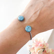 Polymer Clay Faux Turquoise Stainless Steel Bracelet