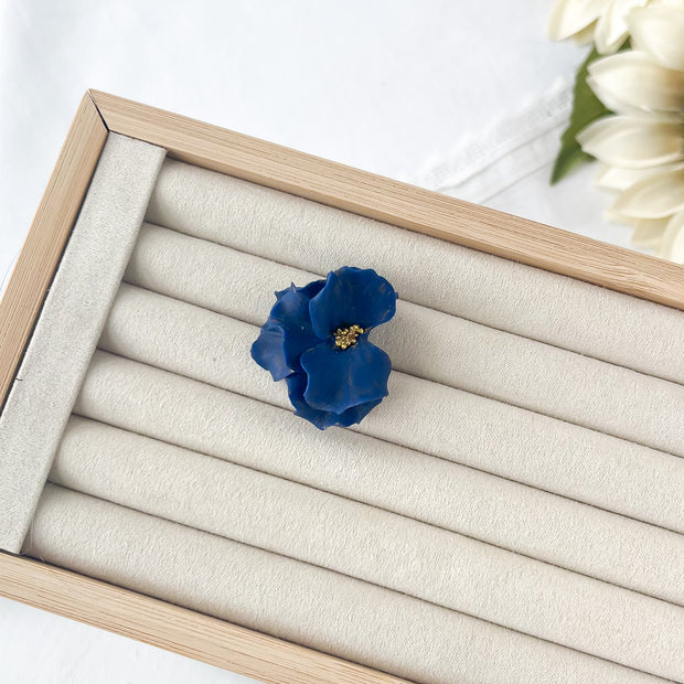 Midnight Bloom Statement Floral Ring