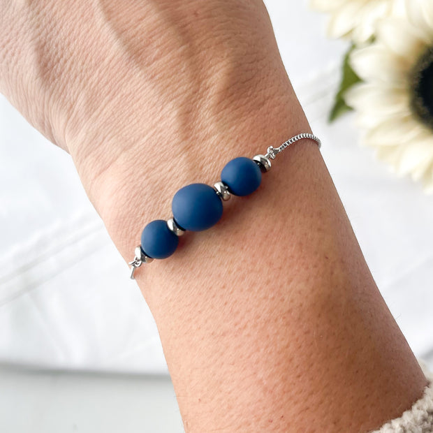 Polymer Clay Bead Gold Filled Slider Bracelet