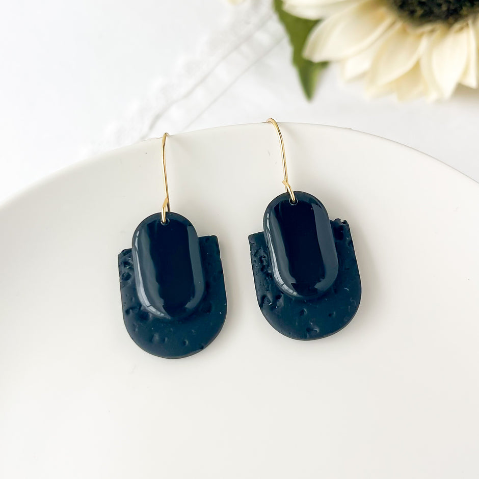 Modern Salty Dangle Earrings | Lightweight Polymer Clay Jewelry | Hypoallergenic Surgical Steel | Clip-On Option
