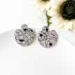 Floral Print Dangle Earrings | Lightweight Polymer Clay Jewelry