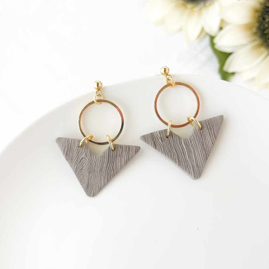 Handmade Dangle Earrings | Lightweight Statement Clay Jewelry | Boho Chic Clip-On Earrings