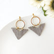 Handmade Dangle Earrings | Lightweight Statement Clay Jewelry | Boho Chic Clip-On Earrings