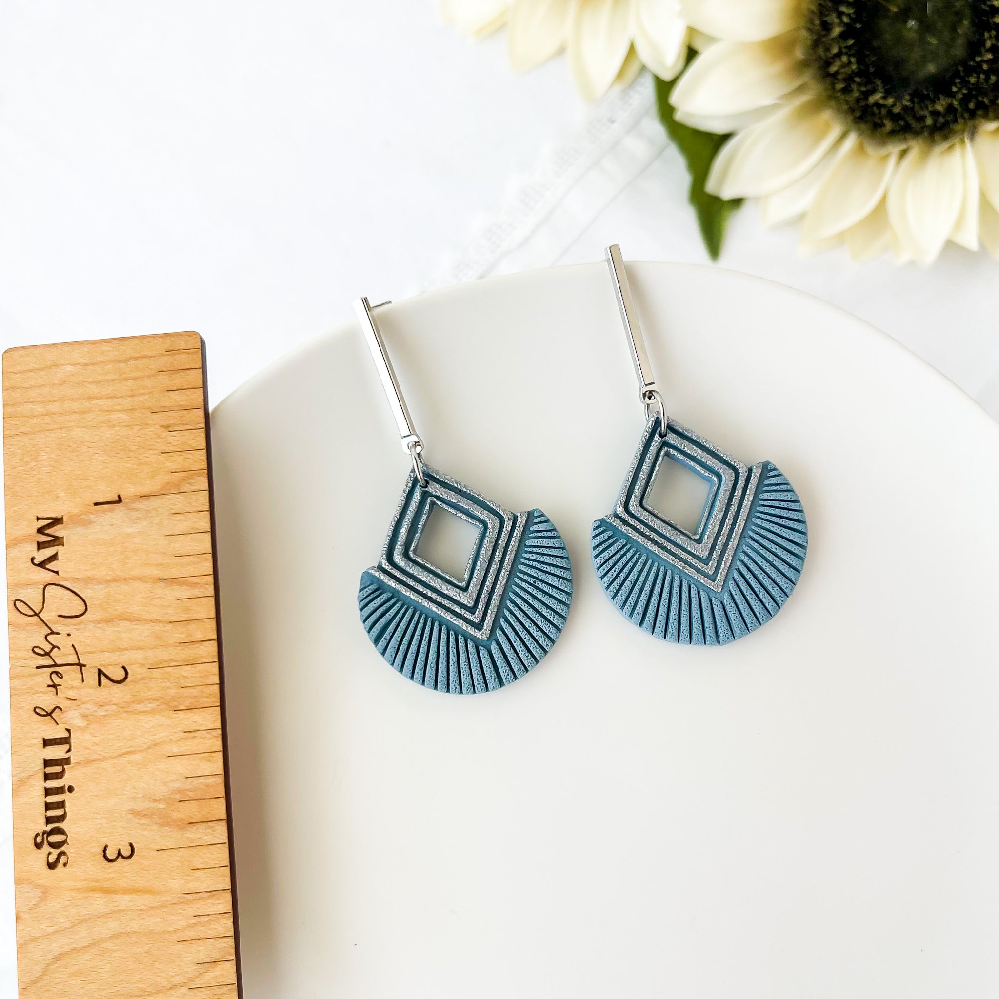 Leia | Handmade Dangle Earrings | Lightweight Elegant Statement Jewelry | Chic Clip-On Earrings