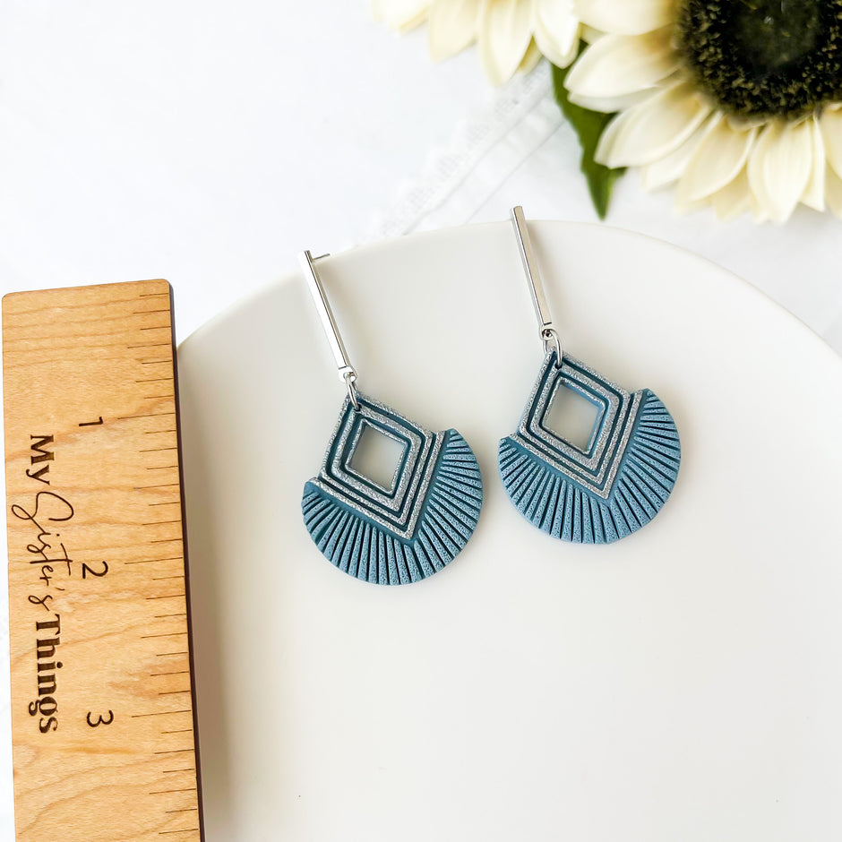 Leia | Handmade Dangle Earrings | Lightweight Elegant Statement Jewelry | Chic Clip-On Earrings