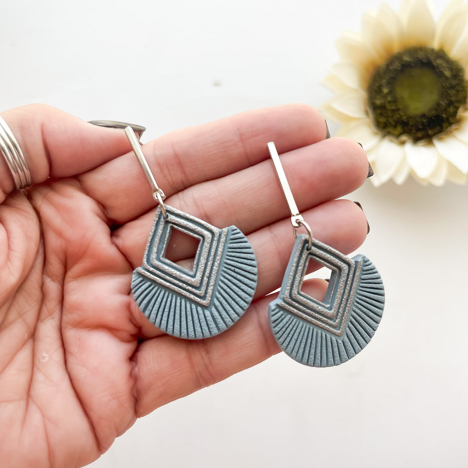 Leia | Handmade Dangle Earrings | Lightweight Elegant Statement Jewelry | Chic Clip-On Earrings