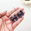 Purple Bow Dangle Earrings | Cute Polymer Clay Jewelry | Hypoallergenic Bow Earrings For Women