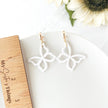 Butterfly Dangle Earrings | Lightweight Statement Clay Jewelry | Boho Chic Clip-On Earrings