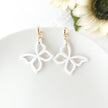 Butterfly Dangle Earrings | Lightweight Statement Clay Jewelry | Boho Chic Clip-On Earrings