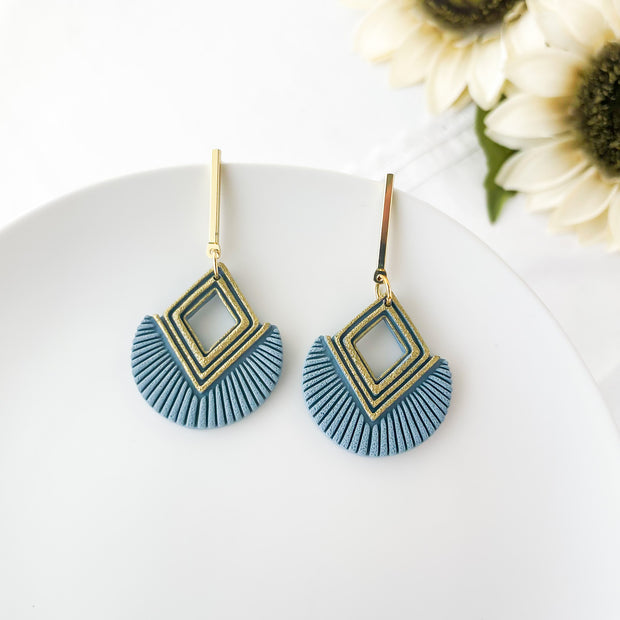 Leia | Handmade Dangle Earrings | Lightweight Elegant Statement Jewelry | Chic Clip-On Earrings