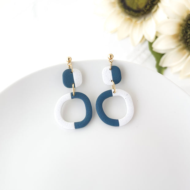 Lilly, Dangle Earrings | Hypoallergenic Polymer Clay Jewelry | Lightweight Clip-On Earrings