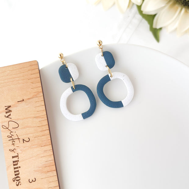 Lilly, Dangle Earrings | Hypoallergenic Polymer Clay Jewelry | Lightweight Clip-On Earrings