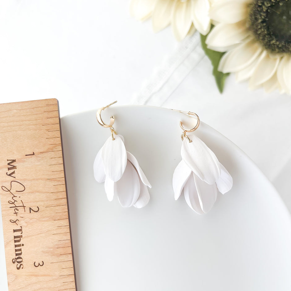 Piper Dangle Earrings | Lightweight Statement Clay Jewelry | Boho Chic Clip-On Earrings