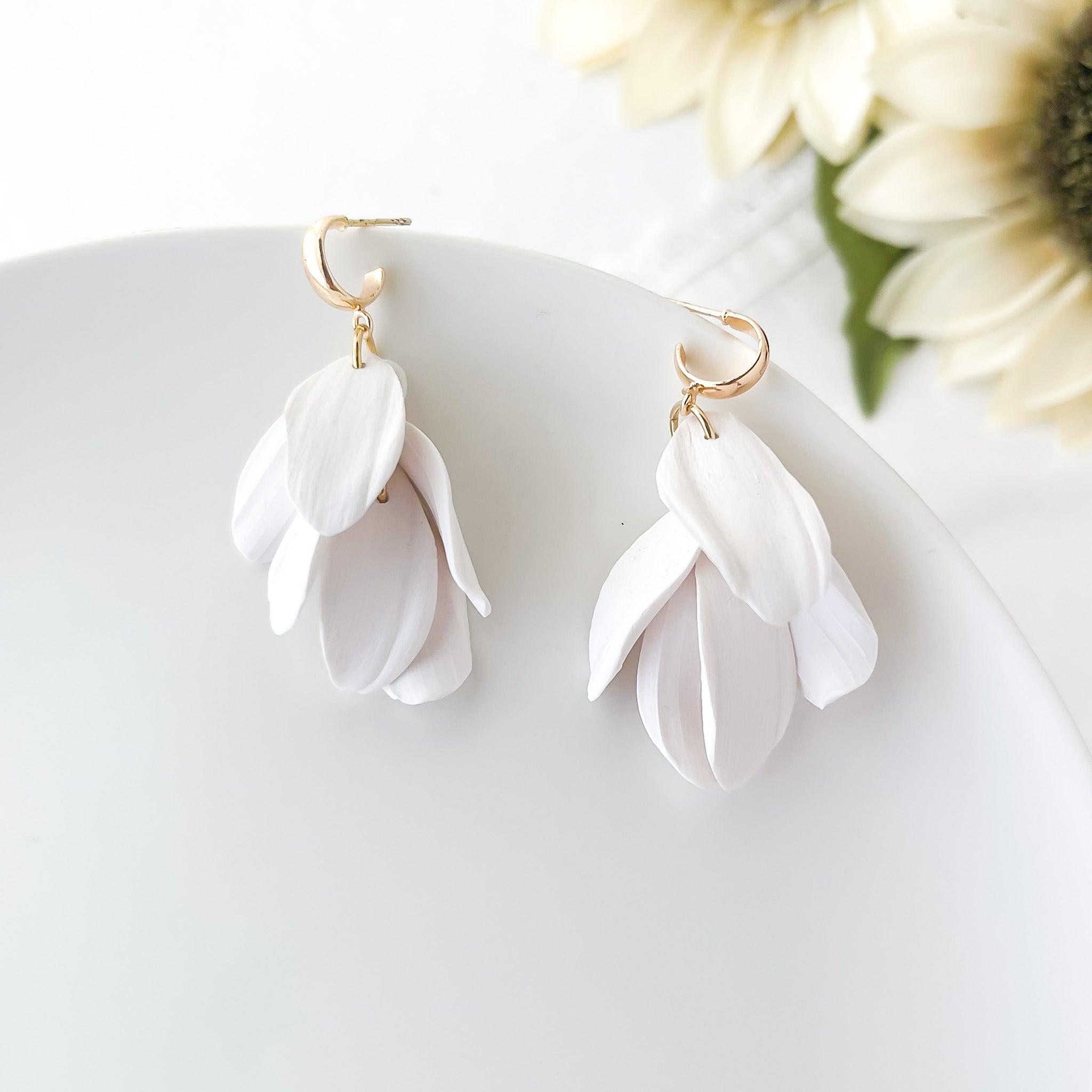 Piper Dangle Earrings | Lightweight Statement Clay Jewelry | Boho Chic Clip-On Earrings